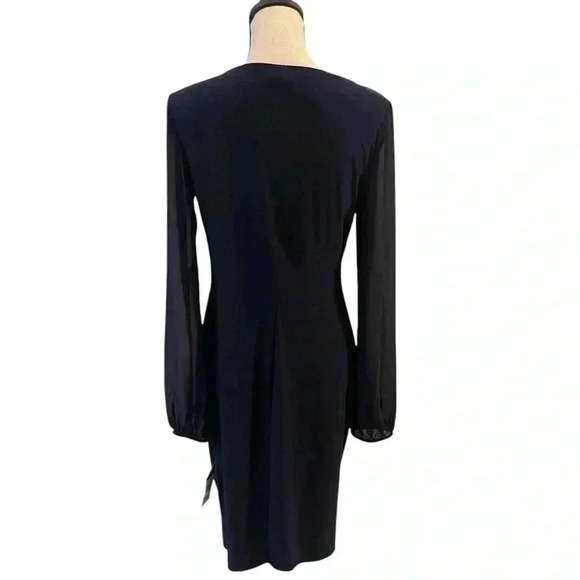 Chaps twist front midi dress navy blue new with tags 8 - Picture 3 of 12